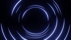 Motion blue circles abstract background. Abstract futuristic motion background. Video animation Ultra HD 4K 3840x2160