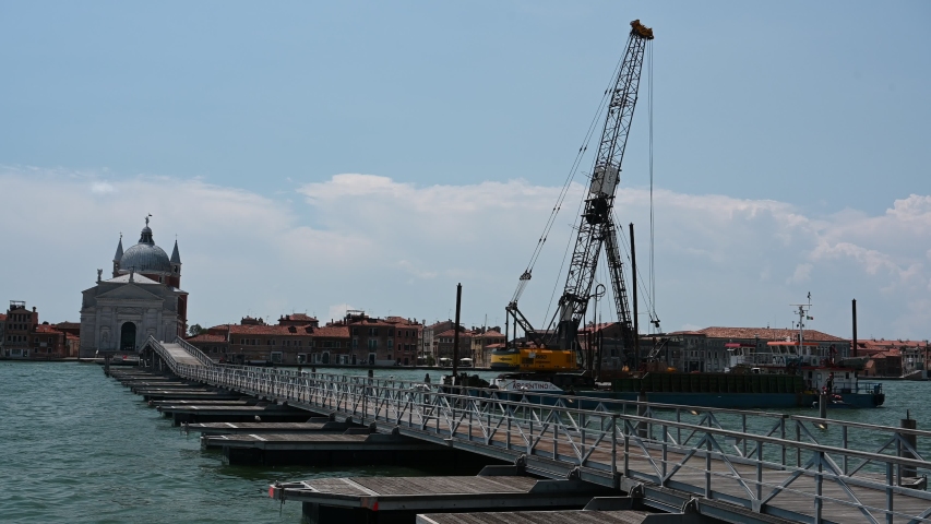 Venice, Italy - Historic buildings between the canals of the lagoon city