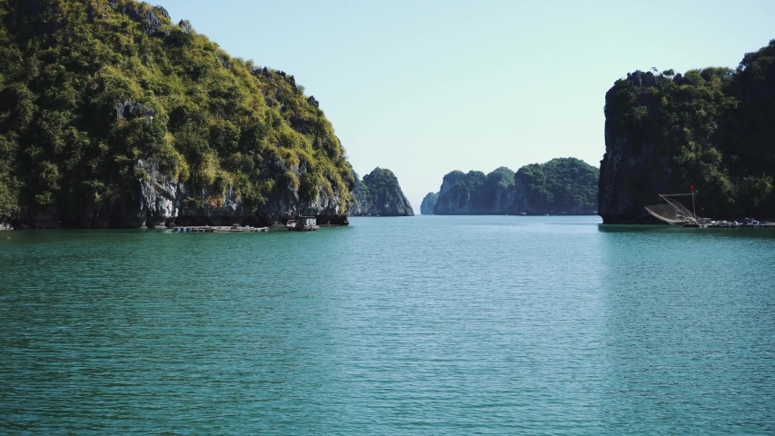 Panoramic View of Halong Bay Stock Footage Video (100% Royalty-free ...