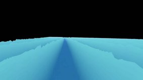 Panoramic effect on uneven surface in blue color.