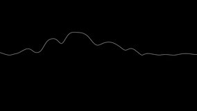 Sound wave or frequency digital movement on a black background.Is a sound technology or audio recorders.