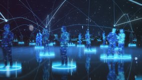 Happy People using Smartphone Devices in World Wide Connected Social Network. Diverse People do E-Business, Communicate, Send Messages. Visualization of Internet Virtual Reality Interconnected Persons - Powered by Shutterstock - Get 15% off with code: PIKWIZARD15