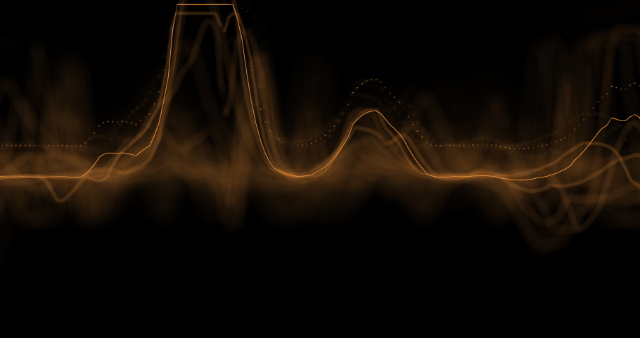 Audio wavefrom. Abstract music waves oscillation. Futuristic sound wave visualization. Synthetic music technology sample. Tune print. Distorted frequencies. 4k UHD | Shutterstock HD Video #1056276260