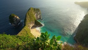 Nusa Penida, Bali, Indonesia. Manta Bay or Kelingking Beach on Nusa Penida Island, Bali. Nusa Penida is one of the most famous tourist attraction place to visit in Bali.