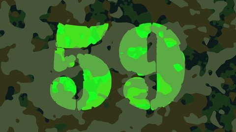 4k Military Countdown. 60 seconds 