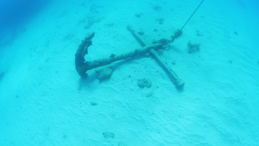 Underwater View of Anchor On Stock Footage Video (100% Royalty-free ...