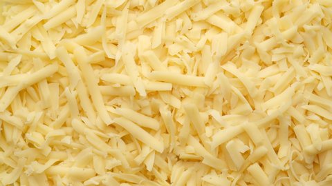 grated cheese rotating top view