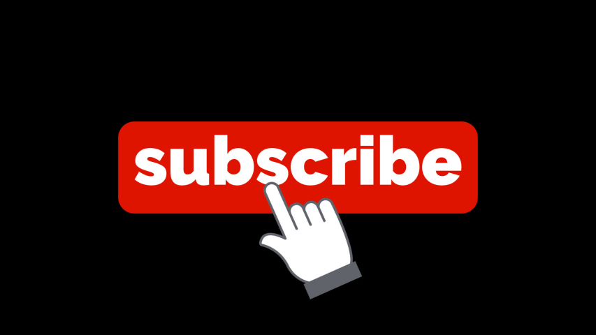 Subscribe Red Button On Black Screen. Subscribe button template ...