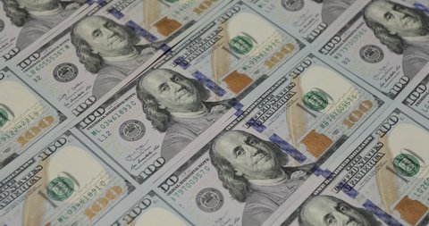 Hundred dollar bills. Dollars close-up, American cash money