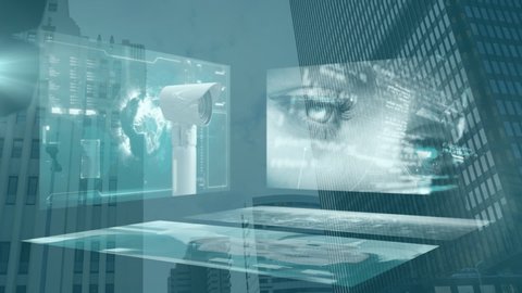Animation Data Processing Digital Information Flowing Stock Footage ...