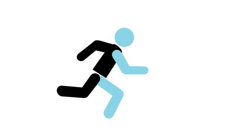 running Man. flat design. screen saver. use in web design. video illustration.