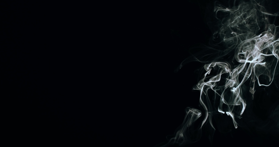 Vapor smoke wisps slowly rising effect overlay dark background video footage