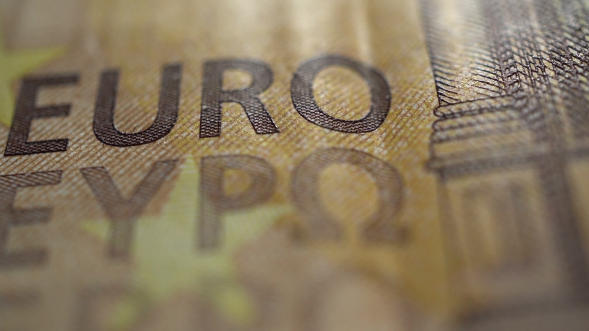 50 Euro Cash Macro Part Of Rotation Royalty-Free Stock Footage #1056357062