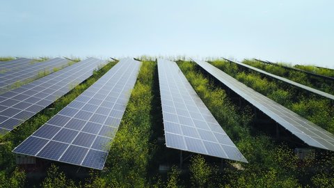 Solar farm built on former waste dump and traffic on highway