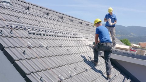 House renovation roof work at Slovenj Gradec Slovenia