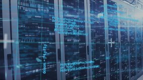 Animation of data processing and digital information flowing through network of computer servers in a server room with light trails flashing on surface. Global network of internet service provider - Powered by Shutterstock - Get 15% off with code: PIKWIZARD15