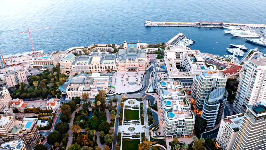 Cityscape and apartments of Monaco, French Riviera