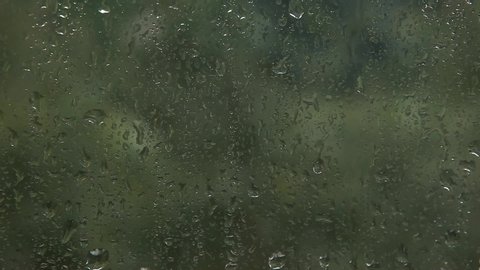 footage of window rain drop