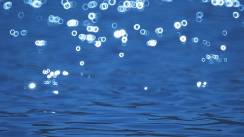 Beautiful water surface moving up waving. Clear blue water beautiful blue water surface. Abstract background waving of waterline.