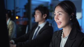 Call center to provide customer service 24 hours a day, Call center staff are also willing to service, will be at night - Powered by Shutterstock - Get 15% off with code: PIKWIZARD15