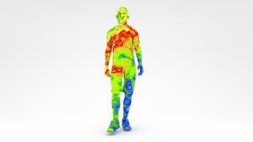 Thermographic image of human showing different temperatures in range of colors from blue cold to red hot.Thermal imaging camera, detecting  out who is likely to have a fever - Powered by Shutterstock - Get 15% off with code: PIKWIZARD15