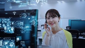 Business and technology concept. Smart office. GUI (Graphical User Interface). - Powered by Shutterstock - Get 15% off with code: PIKWIZARD15