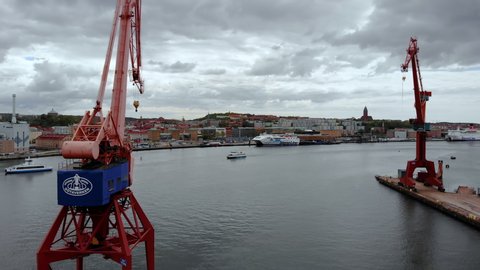 Gothenburg / Sweden - 07 09 2020: Port of Gothenburg