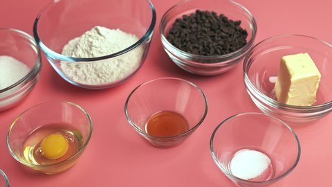 Addingmixing Chocolate Chip Cookies Ingredients Stock Footage Video 100 Royalty Free 1056546407 Shutterstock