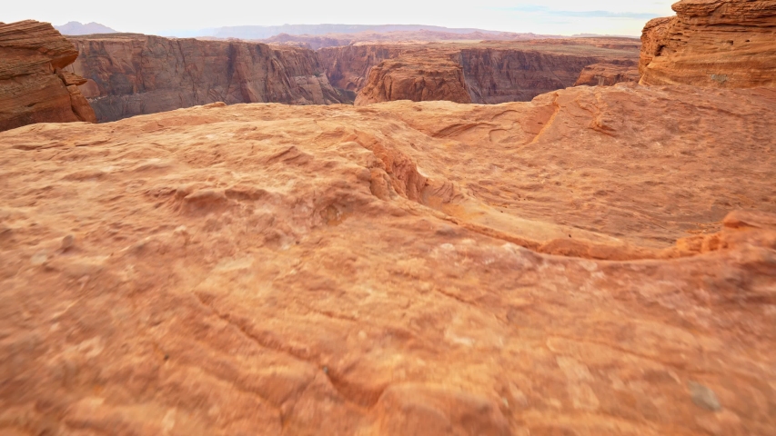 Epic view of Colorado River Horseshoe Bend, USA. Steadicam shot, UHD Royalty-Free Stock Footage #1056520382