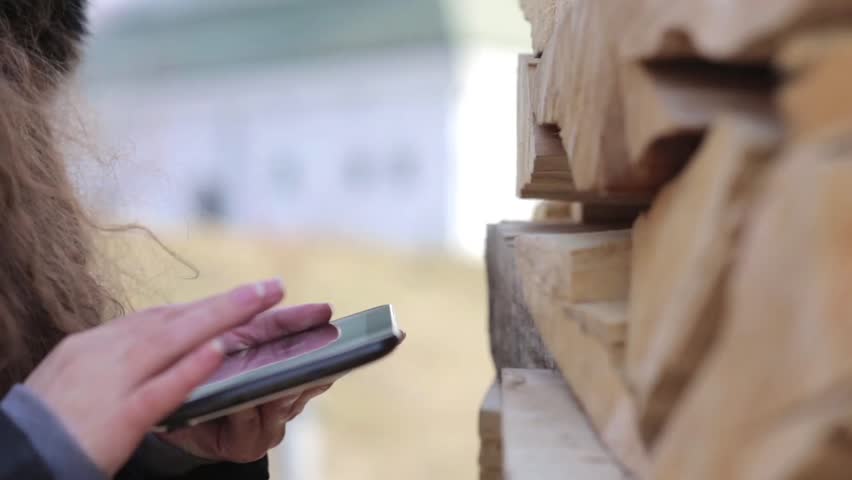 Woman with tablet computer