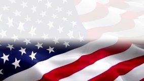 United States flag video gradient. 3d United States American Flag Slow Motion video. US American Flags Close Up. Closeup of American USA flag background.USA flag video Memorial Patriot Day USA
