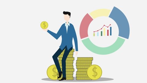 Business Analysis Calculate Research Market Growth Stock Vector ...