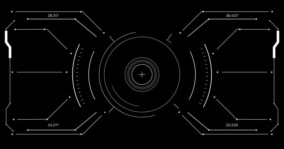 Hi-Tech Sight Element. 4K motion graphics futuristic element. Perfect for projects,games, presentations, trailers, sci-fi movies, internet videos, promos.