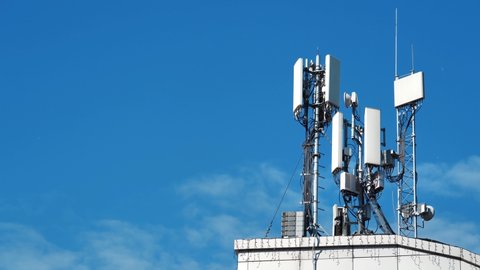Cell Towers on sky background