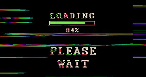 Loading Please Wait Download Progress Bar Stock Footage Video (100% ...