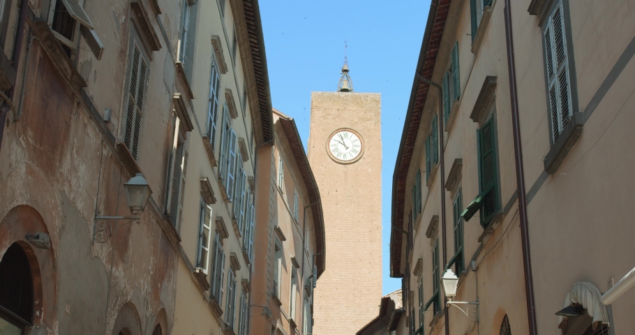 Tower of Orvieto city, architecture details
