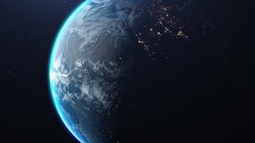 Planet Earth Animated Background/Establishing Shot. Video animation of planet Earth