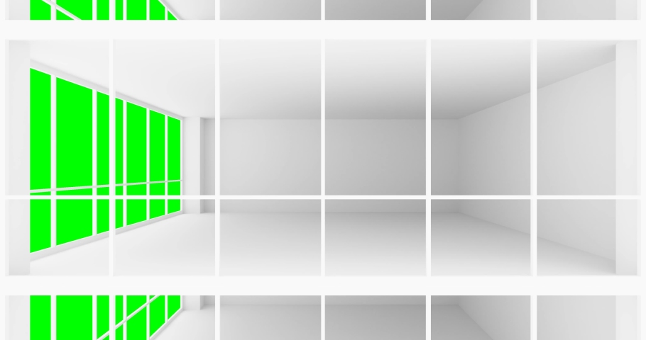 4K Animation of Opened Window with Green Screen or Cromakey background ...