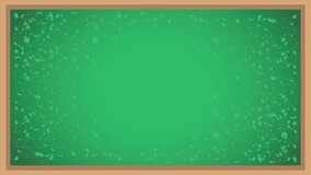 back to school animation with chalkboard and boy ,4k video animated