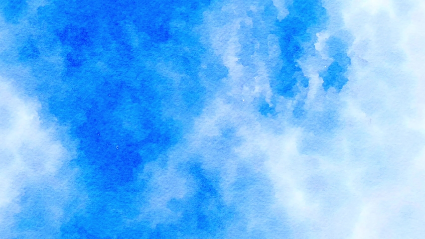 Blue watercolor texture with looping motion animation. Watercolour background surface with looped motion. Royalty-Free Stock Footage #1056713027