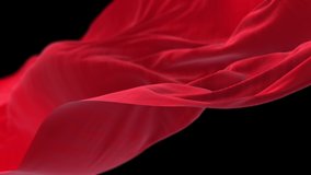 4k Red wave satin fabric loop background.Wavy silk cloth fluttering in the wind.tenderness and airiness.3D digital animation of seamless flag waving ribbon streamer riband.  - Powered by Shutterstock - Get 15% off with code: PIKWIZARD15