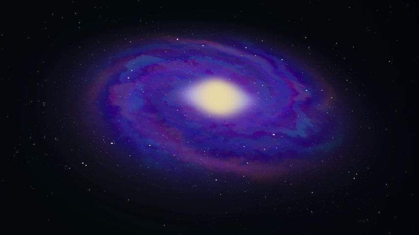 Vector Galaxy Animated in 3D Space, Vector style in space. Full HD Galaxy in space, Universe View, Blue | Shutterstock HD Video #1056731075