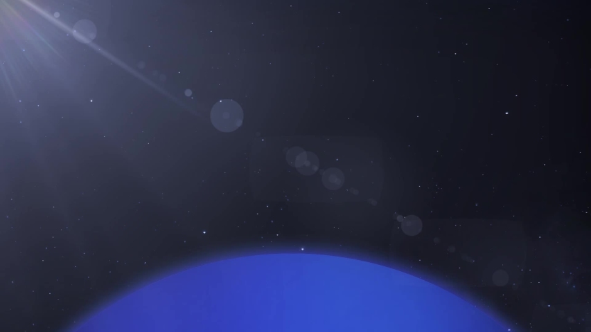 Full HD 3D Neptune In space, Beautiful View from space to Neptune , Neptune  look from Up Space, Satellite View from space, close up on Neptune animation
