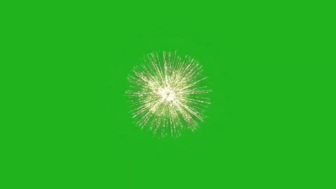 Fireworks motion graphics with green screen background