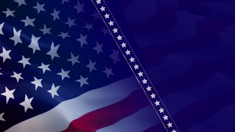 United States of America waving flag video gradient background. US Flag Motion Loop. USA flag for Independence Day, 4th of july US American Flag Waving 1080p Full HD footage. USA America flags video n