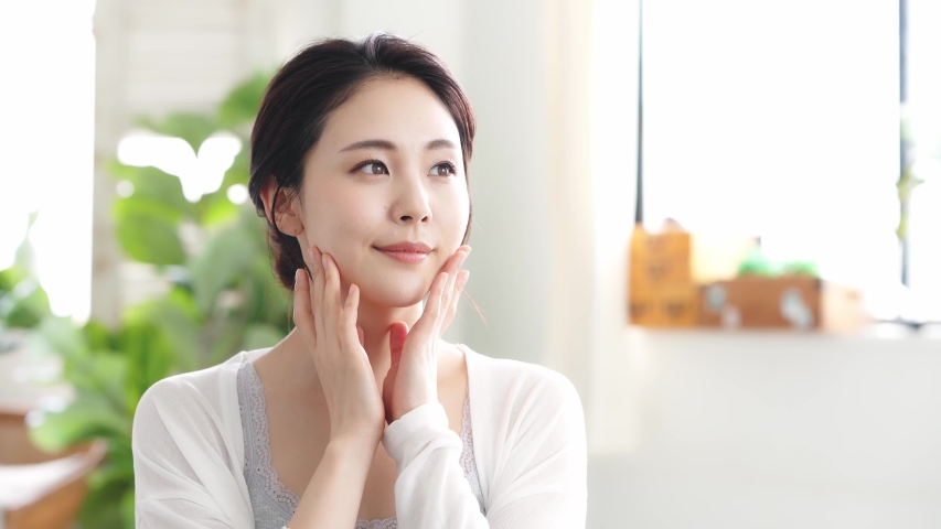 Beauty concept of an asian woman. Beauty salon. Skin care. Body care. Hair removal. | Shutterstock HD Video #1056763982