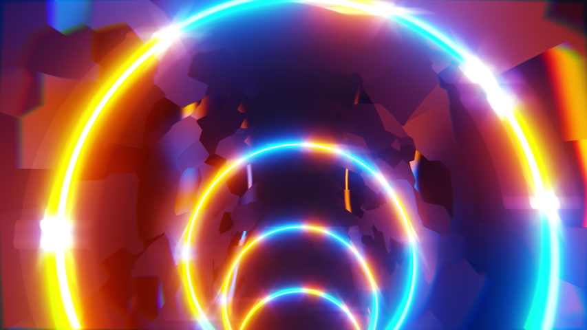 Neon Circle Vj Loop Background | Shutterstock HD Video #1056764426