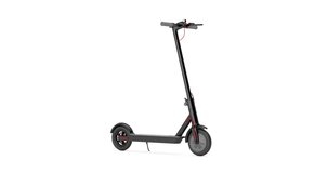 4k Resolution Video: Black Modern Eco Electric Kick Scooter on a white background	