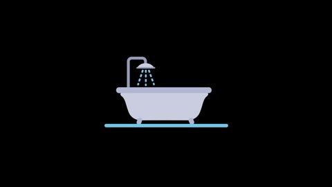 Animated Bath icon. 4k Animated Icons