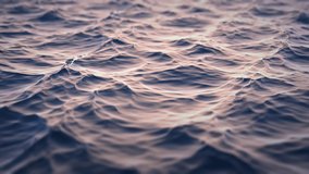 Ocean ripples slow motion close up in 4k